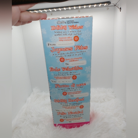 Barbie Holiday Wishes 2007 NIB Christmas Collectable Red White Mattel Doll New - Picture 6 of 11